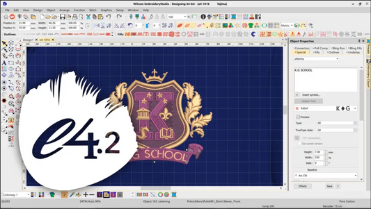 Wilcom e4.2 Embroidery Software, Create Stunning Designs, Advanced Embroidery Tool, Perfect for Designers