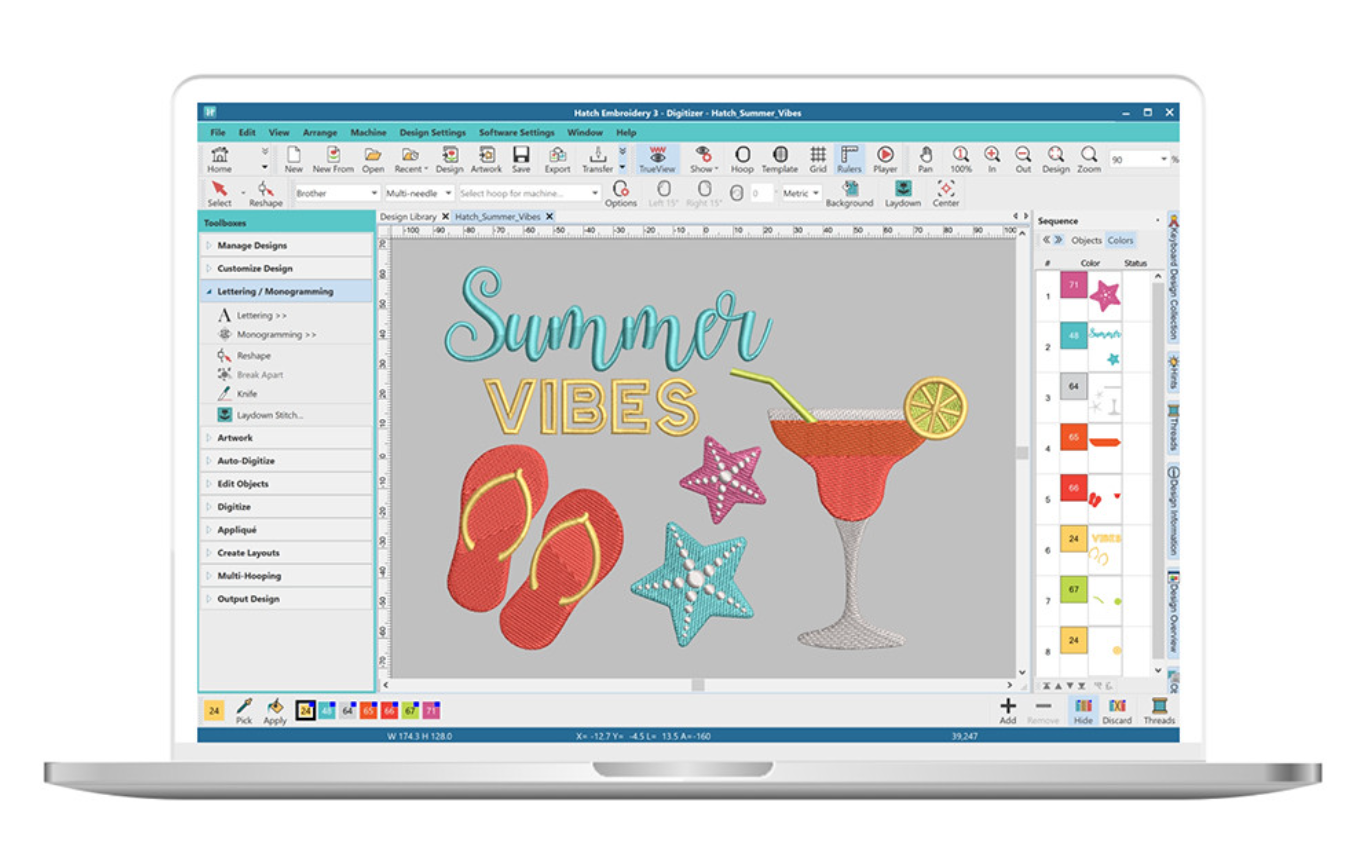 Hatch 2 Embroidery Software.