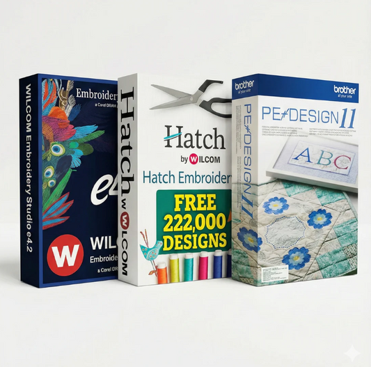 Ultimate Embroidery Software Bundle: Wilcom e4.2, Hatch 2 | Professional Digitizing